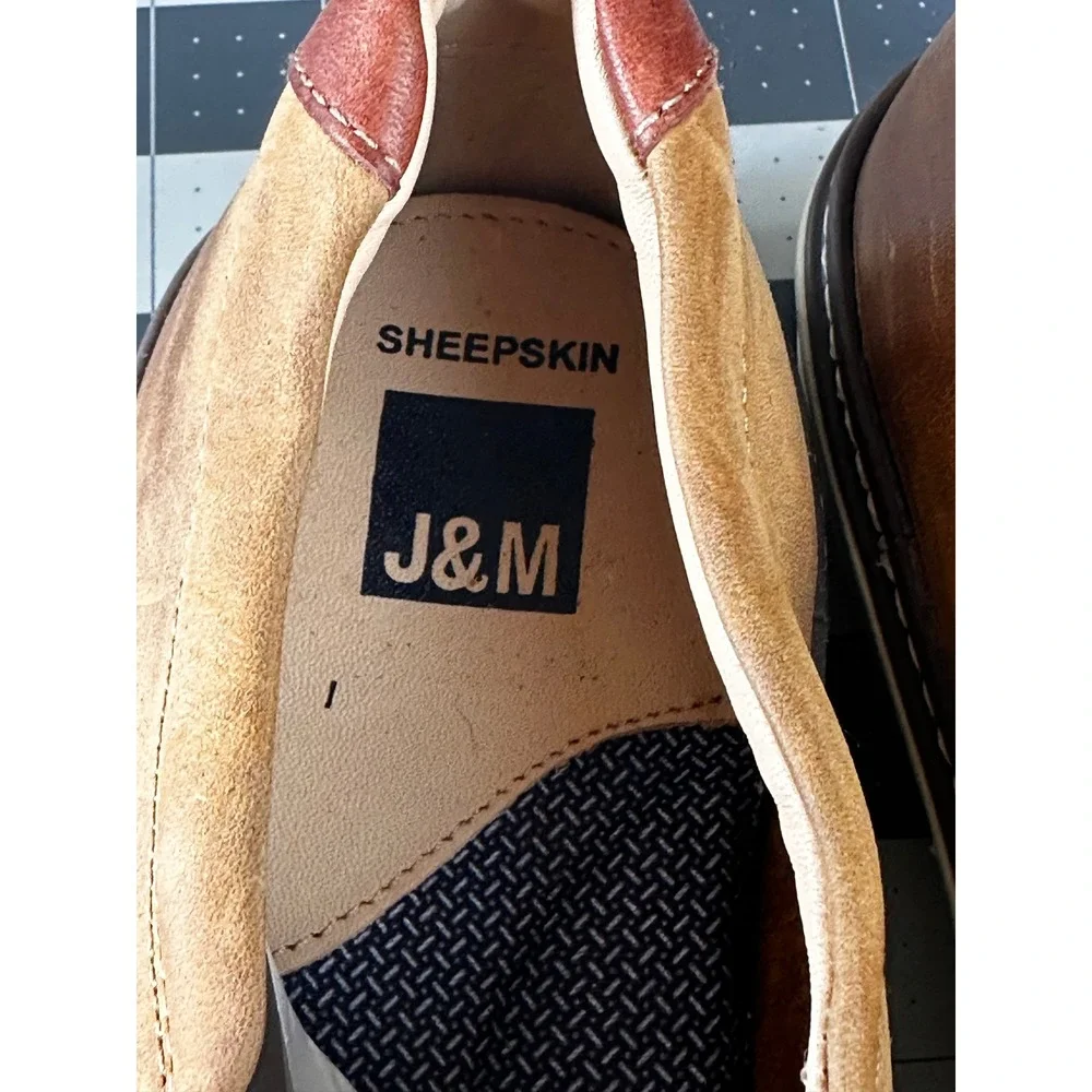 J&M Johnston Murphy Mens Slip On‎ Shoes Loafers Brown Size 9M Leather Comfort